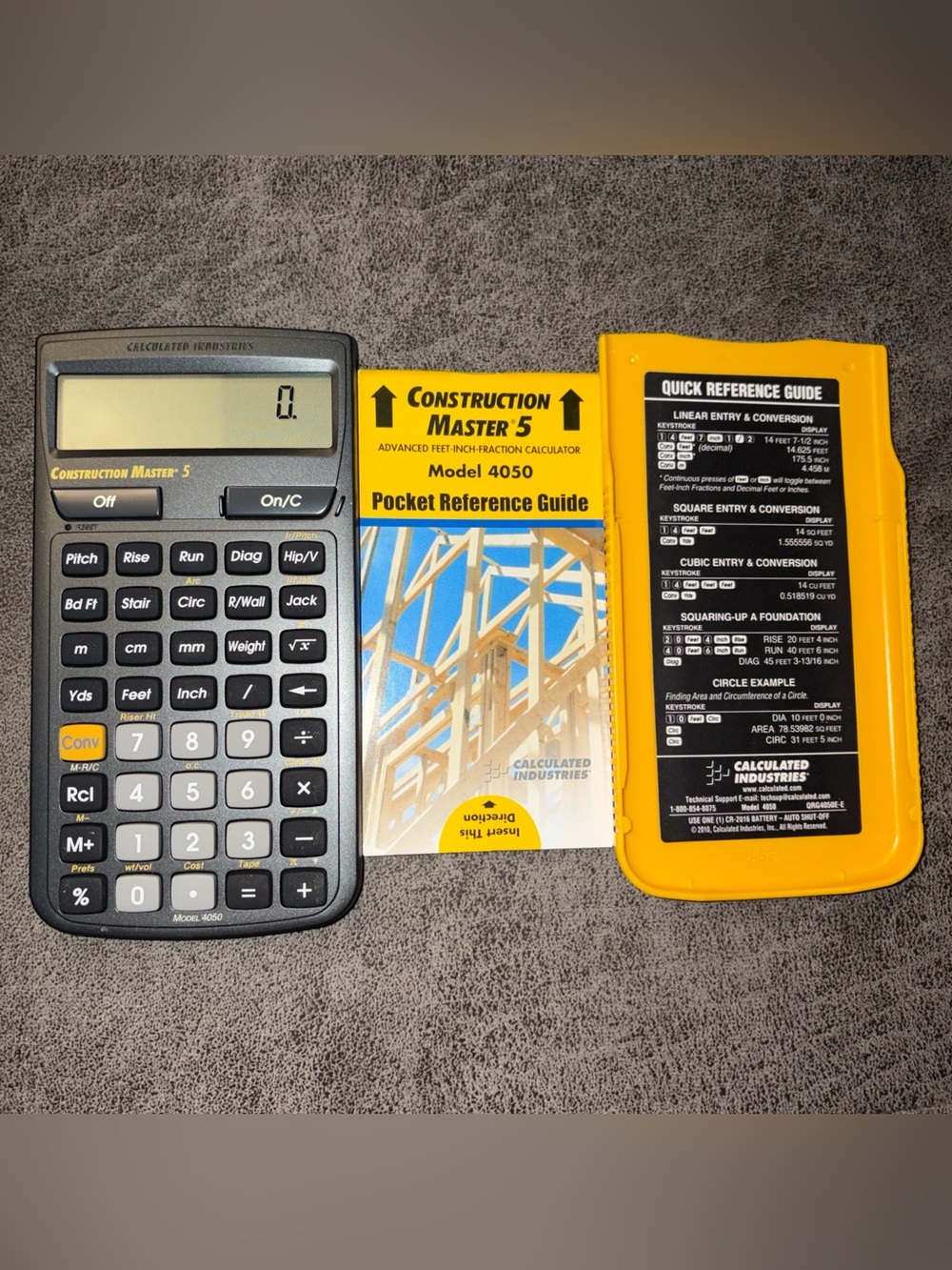 Calculated Industries Construction Master 5  Calculator Model 4050 Working
